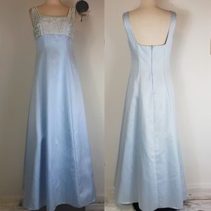 embroidered fit & flare dress morgan & co